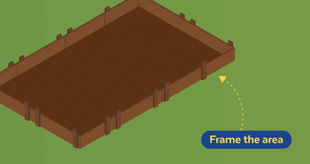 Framing the area for a concrete shed base | EasyMix Concrete