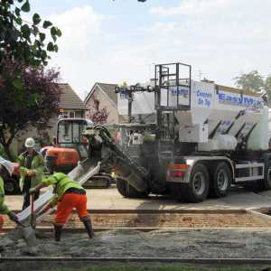 Concrete being poured through a boom pump | EasyMix Concrete